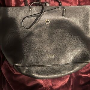 Victoria's Secret Black Pebbled Leather Bag